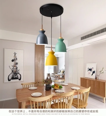 Set of 3 Dining Table Lamp Lights Macaroon Colorful LED Modern Pendant