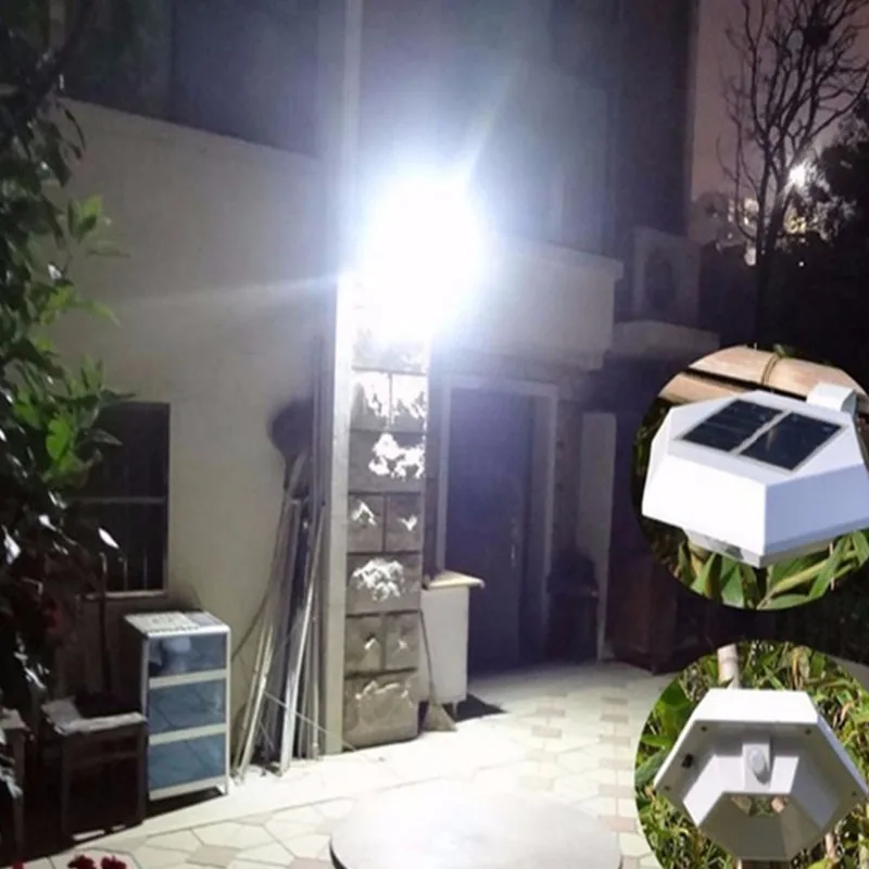 Outdoor super bright solar human body induction lamp wall lamp hexagon waterproof solar street ...