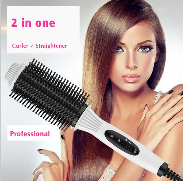 2IN1 straightening comb straightening irons Flat Iron Hairbrush Fast