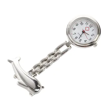 

Practical Nurses Medical Quartz Dolphins Pocket Watch Silver