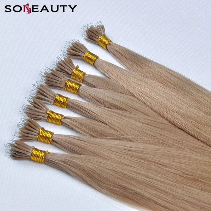 Sobeauty волосы remy 50 шт/упаковка 20 дюймов нано кольцо человеческие для наращивания