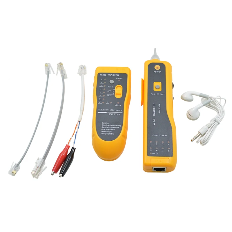 

JW-360 LAN Network Cable Tester Telephone Wire Tracker for UTP STP Cat5 Cat5E Cat6 Cat6E RJ45 RJ11 Line Finding Sequence Testing