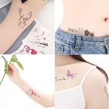 60 Pcs Waterproof Temporary Tattoos Small Fresh Sexy Stickers Beauty Women Girls Body Arm Leg Bikini Tattoo Sticker fresh beauty