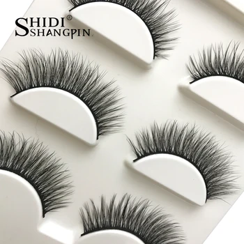 

LANJINGLIN 50 boxes natural false eyelashes long fake eyelash extension make up hand made 3d mink lashes strip eye lash