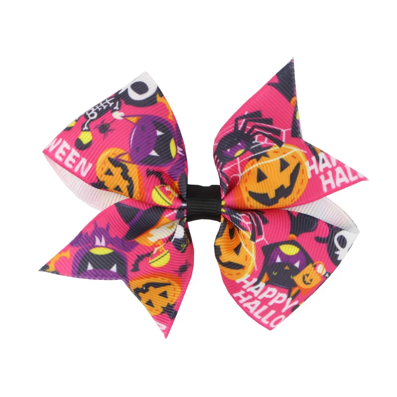 Kids' Solid Grosgrain Ribbon Hairbow with Clips Handmade Glitter Edge Hair Bow Girls' Headwear  Head Accessories (4)