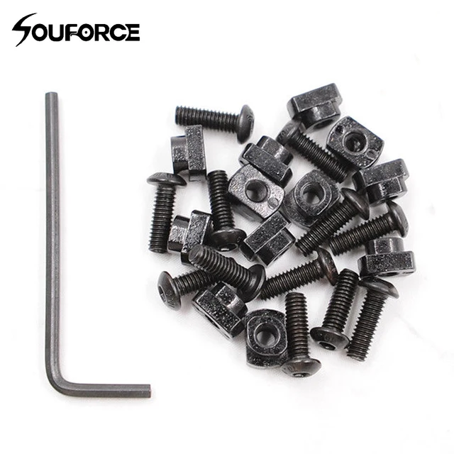 US $3.66 12Pcs Metal Screw and Nut Replacement Set fit MLOK Rail Sections for Hunting