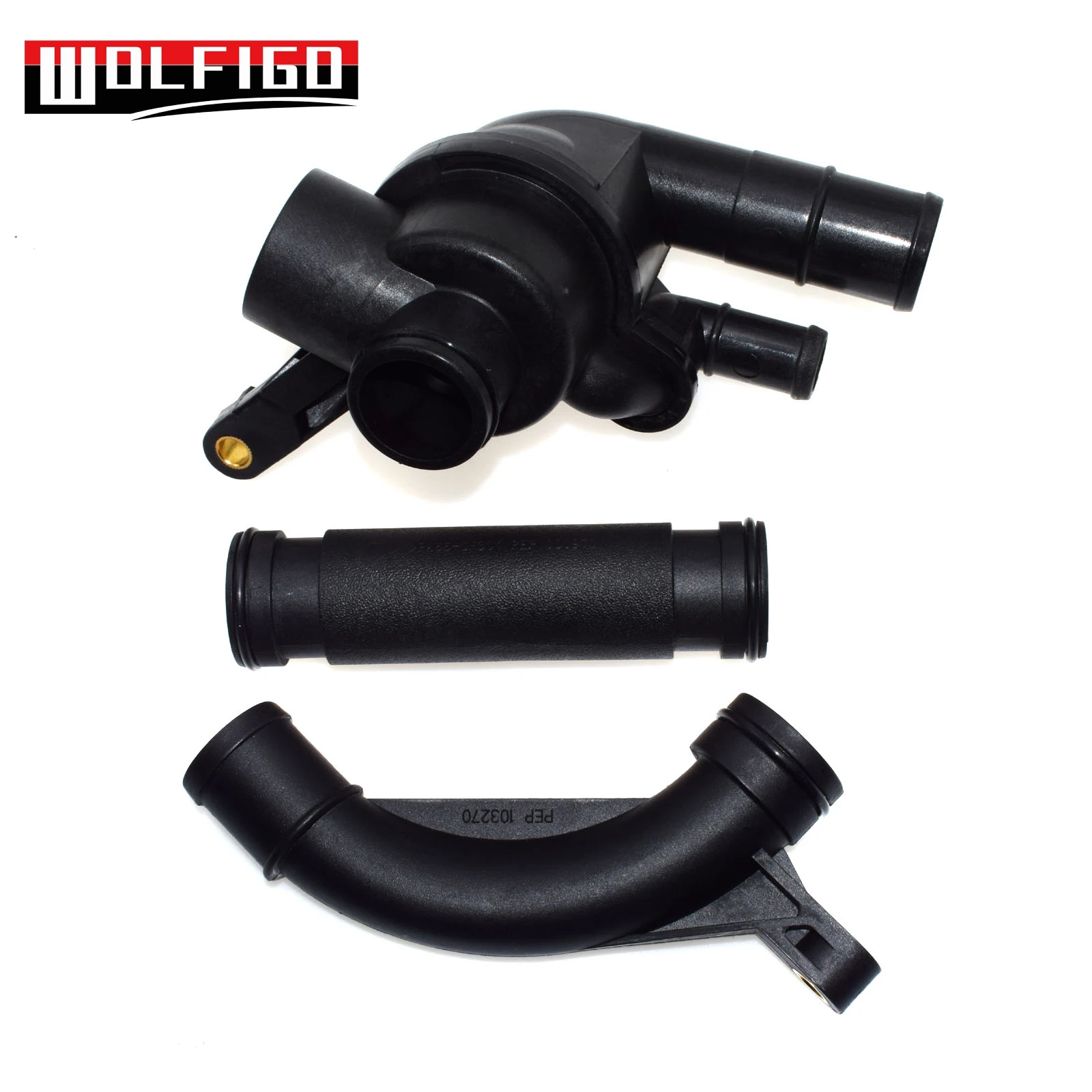 WOLFIGO New For ROVER 75 45 800 Thermostat+Housing+Pipe Kit 3PCS PEM101050, PEP101970, PEP103270