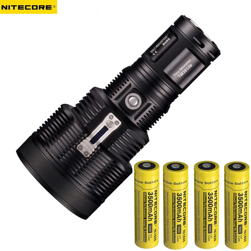 Goedkoop 2017 NIEUWE Nitecore TM38 Lite Tiny Monster CREE XHP35 HI D41800 Lumen Lange Gooi Oplaadbare LED Zaklamp