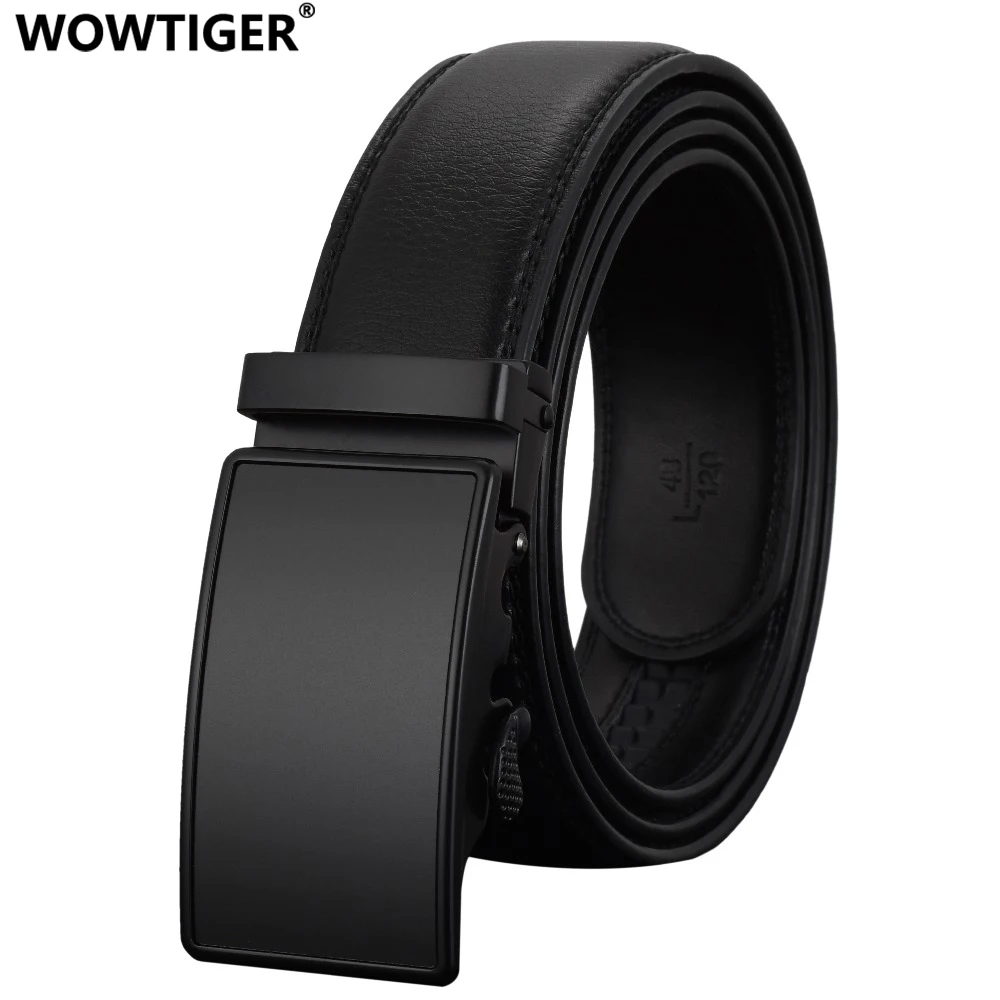 Мужской ремень из натуральной кожи с автоматической пряжкой черный|male belt|belt for