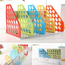 Креативные Канцелярские Цветные книжные полки, офисные домашние рабочие настольные файлы, коллекционный Настольный органайзер из пластика в разобранном виде