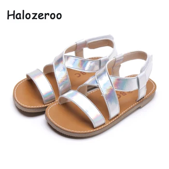 

Summer 2019 New Kids Beach Sandals Baby Girls Casual Sandals Children Pu Leather Shoes Boys Silver Sandals Toddler Brand Shoes
