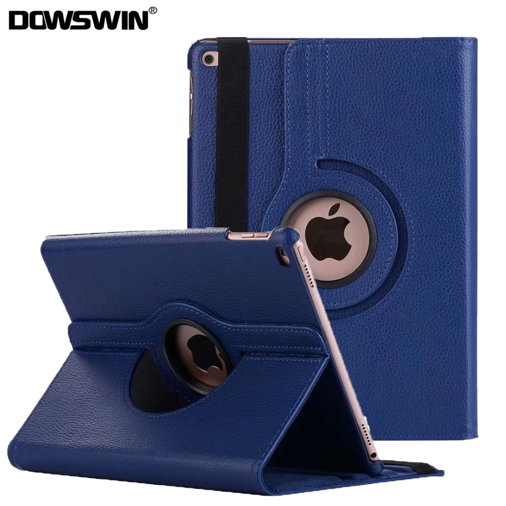 

For iPad 2018 Case 360 Degree Rotating Smart Cover For iPad Air 2 1 Pro 9.7 Leather Case For iPad 9.7 Inch 2017 2018 A1822 A1893