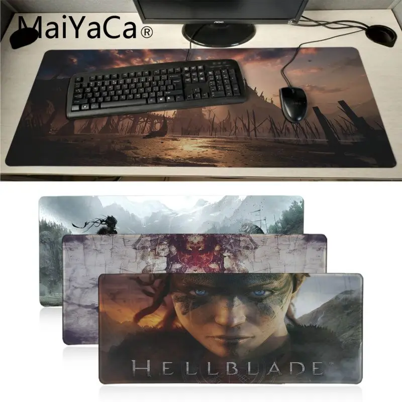 Подарочный коврик MaiYaCa для мальчиков игровой мыши Hellblade PS4 из натурального
