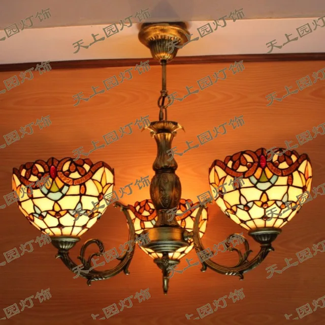 Continental Tiffany Chandelier Sets Three Stani Restaurant Bar Continental Tiffany Chandelier Sets Three Stani Restaurant Bar Lighting Fixtures Led Stair Light Retro Dining Room