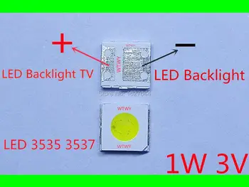 

500pcs UNI LED 3535 3537 LED Backlight TV High Power 1W 3V 90LM LED Backlight Cool white For LED LCD TV Backlight Application