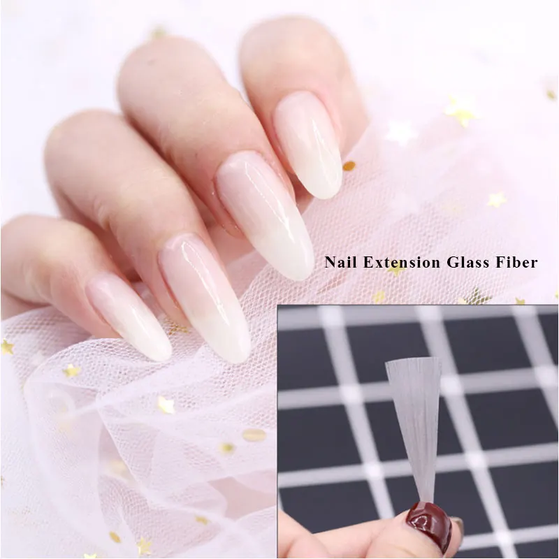 

10/30/50pcs Professional Fiberglass Nail Extension Glass Fiber for Nail Silk Extension Nail Form Acrylic Tips Nail Salon