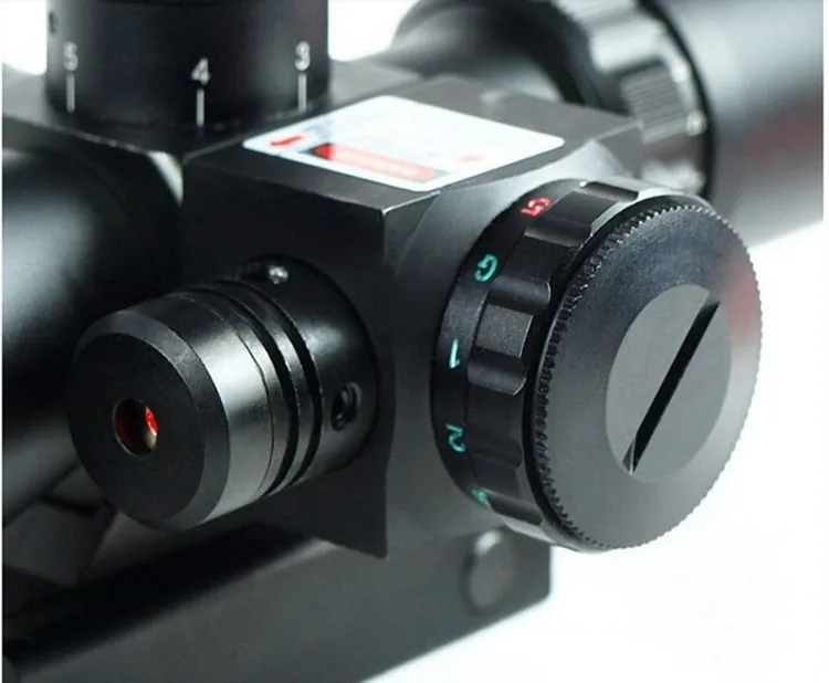 شحن مجاني 2.5-10x40 بندقية riflescope التكتيكية نطاق الصيد نطاق بندقية riflescope مع الليزر الأحمر