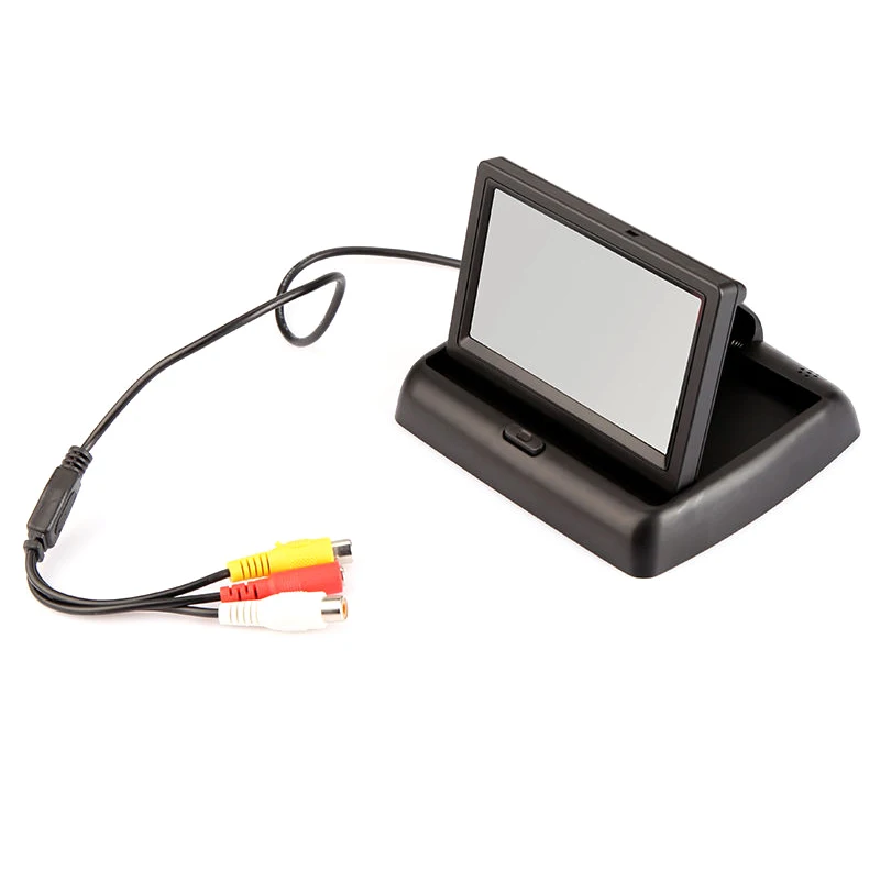 Foldable 4.3Inch Color LCD TFT Reverse Rear view Monitor for Car Back Up Camera