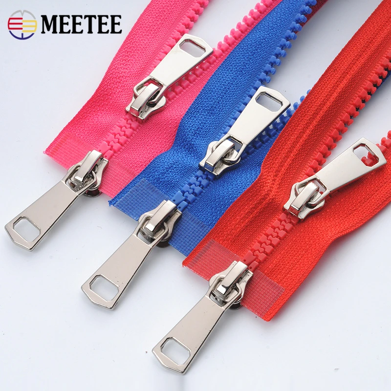 2pcs Meetee 5 Double Slider resin Zippers Tailor Sewing Open End