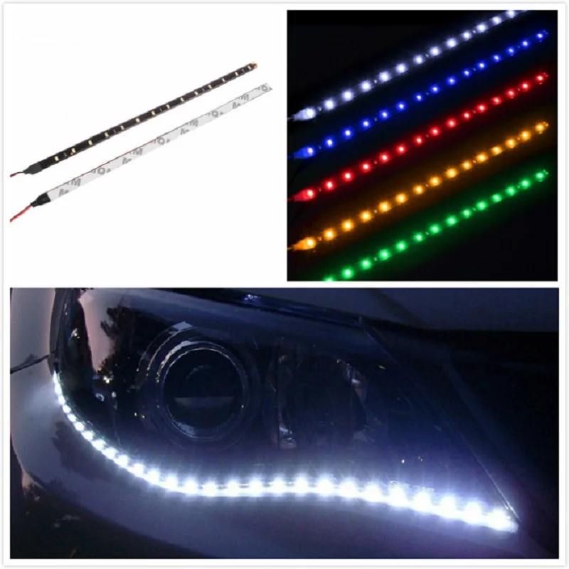 

1pcs very cool Car modification lamp LED strip light with waterproof white 30cm Angel tear light car headlights for all cars LED
