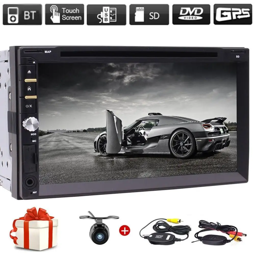 Eincar Free font b wireless b font Backup Camera 2Din Car Radio in Dash FM Touchscreen
