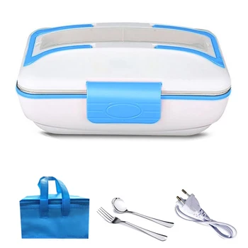 

220V Electric Heated Bento Lunch Box Stainless Steel Home School Lunchbox Portable Meal Warmer Rice Food Container With Bag Sets