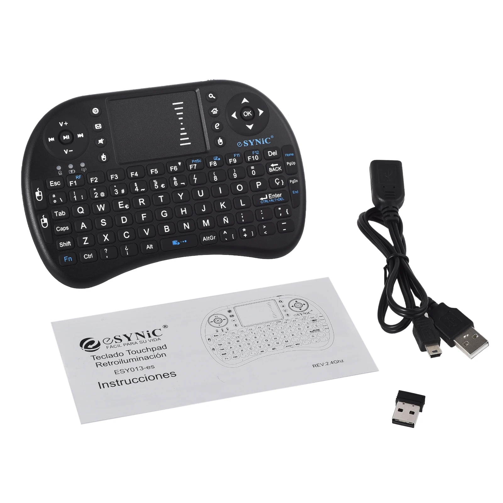 Proster испанская мини клавиатура мышь тачпад для ПК Andriod TV Box Media Fn + F6|Клавиатуры| |