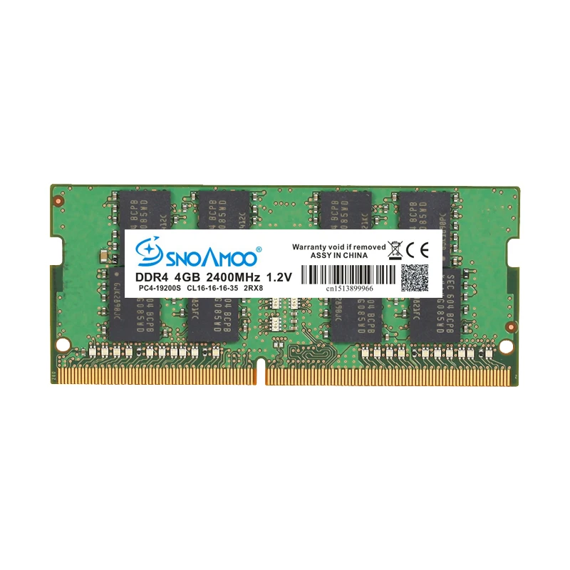 Ноутбук SNOAMOO DDR4, 4 ГБ, 8 ГБ, 2133 МГц, 2400 МГц, ОЗУ sodimm, память для ноутбука, поддержка memoria ddr4, ноутбук