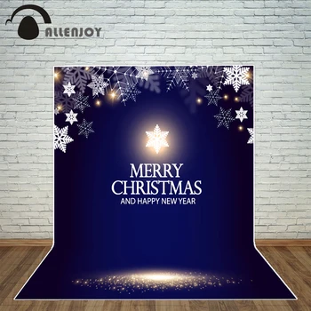 

Allenjoy photography backdrop shining christmas happy new year banner snow background photo studio new design camera fotografica