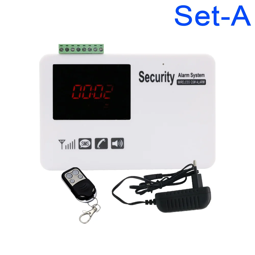 Голосовой светодиодный беспроводной безопасности 99 зоны GSM дома охранной сигнализации системы - Цвет: SetA