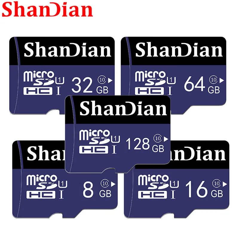 

SHANDIAN High speed Official Verification Class10 Memory Card 16GB 32GB 64GB Micro SD Card 4GB 8GB TF micro sd Card