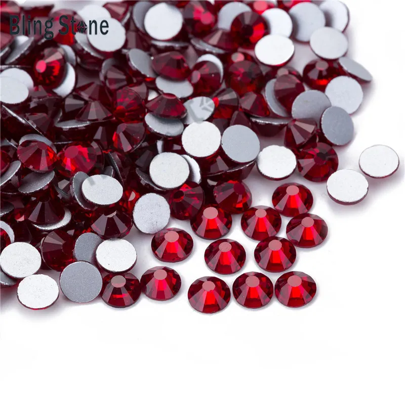 

Nail Rhinestone Non HotFix SS3-ss10 ss12 ss16 SS30 1440pcs Deep red color Rhinestones For Nails Art