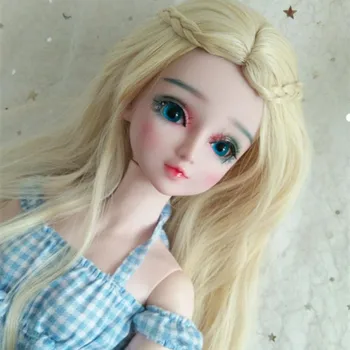 

BJD wig long foam rolls goddess of curls