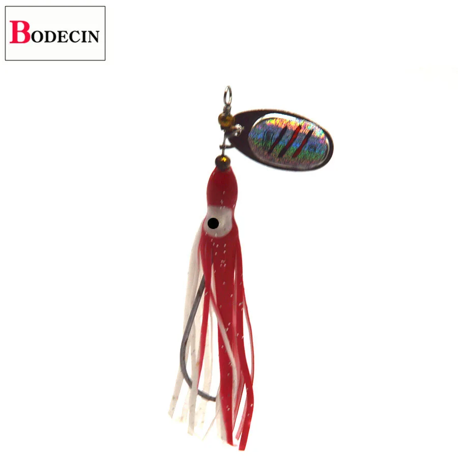 Pike Spinners Spoon Metal Bait Sea Squid Fishing Lure Tackle Trout Tackle 3PCS Spinning Spoonbait Rotating Artificial Fake Baits (6)
