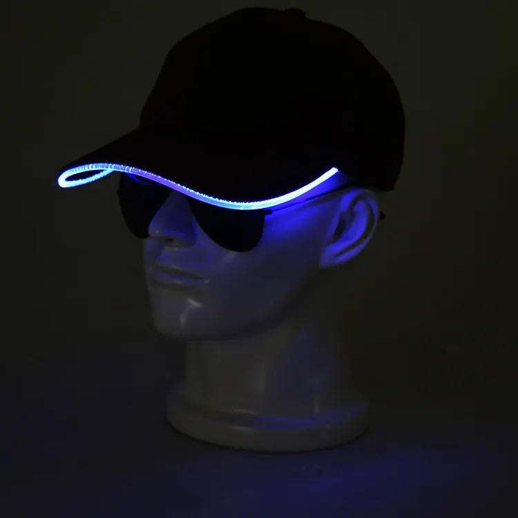 

LED Light Baseball Cap 3 Modes! Flash Signal Cap 24 Styles!Party Club Black New Fabric Traveling Headlamp Advertising Night Hat