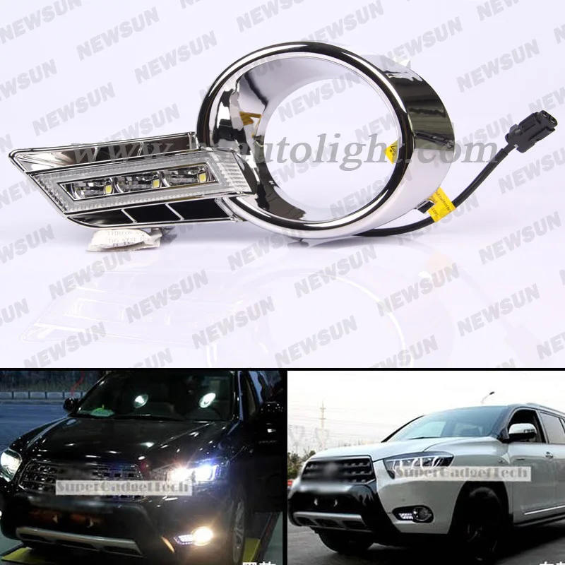 

2X LED DayTime Running Light REPLACEMENT drl light for TOYOTA Highlander 2011 12V decorative running led drl lights