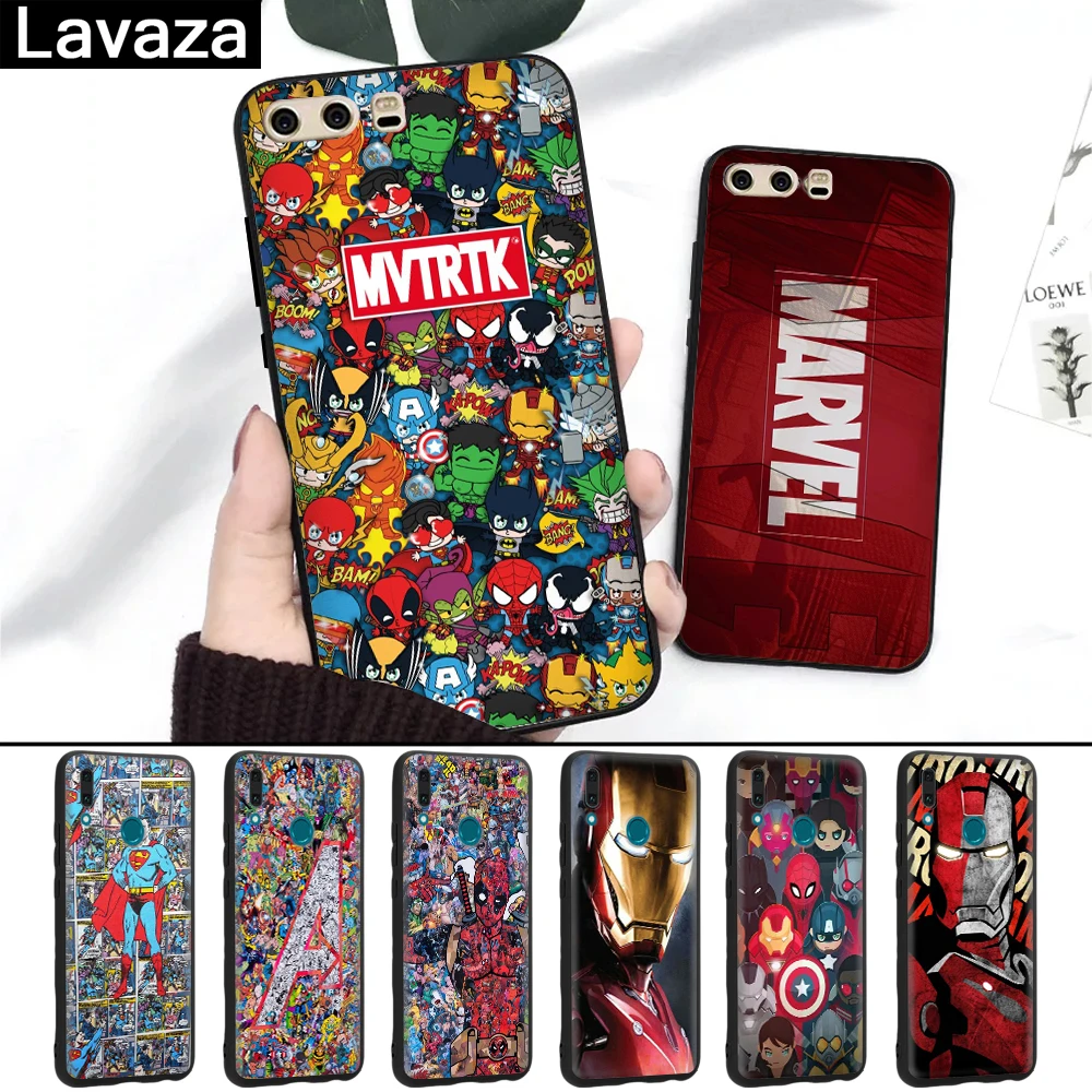 

Lavaza Deadpool Iron Man Marvel Avengers Silicone Case for Huawei P8 Lite 2015 2017 P9 2016 Mini P10 P20 Pro P Smart 2019