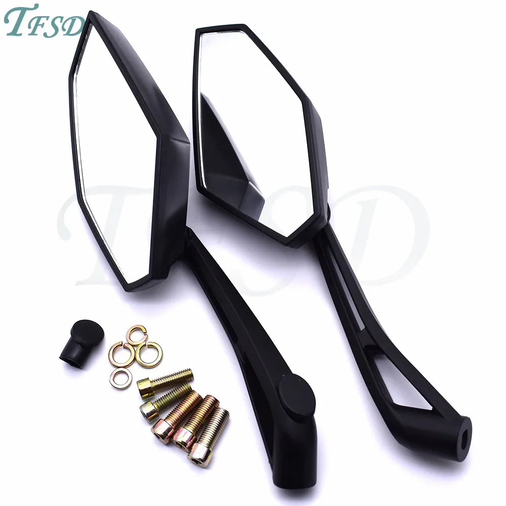

Black Motorcycle Rear View Mirrors Universal Mirror 8mm 10mm for Honda Suzuki MV Agusta Yamaha Kawasaki zongshen