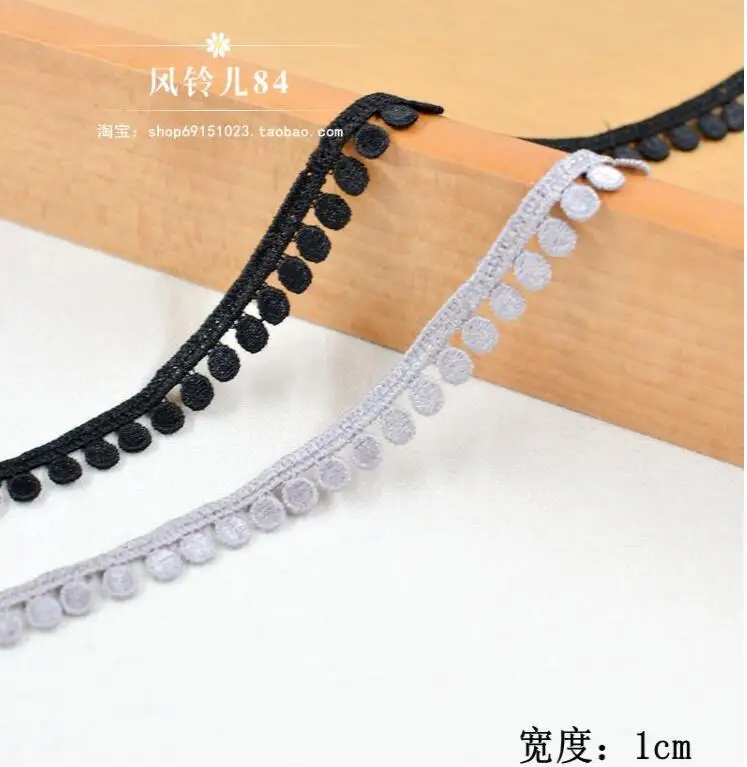 

5 Meters Black Gray Lace Trim Polyester Embroidered Diy Handmade Patchwork Lace Ribbon Sewing Supplies Crafts 10mm