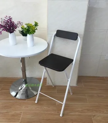 Modern Folding bar stool High foot Chair backrest Seat chair For Man/Woman metal pipe Wine pub stool Steel + high density board Modern Folding bar stool High foot Chair backrest Seat chair For Man/Woman metal pipe Wine pub stool Steel + high density board