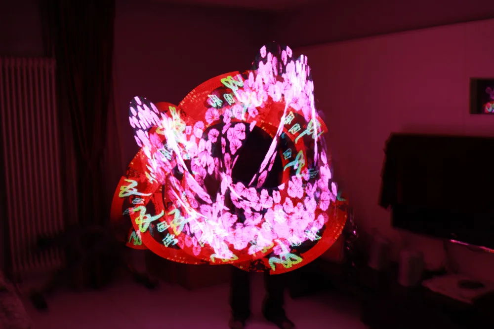 LED poi 2 палочки. Клубная светодиодная палка 2*40 пикселей бар led полноцветный nunchakus DIY