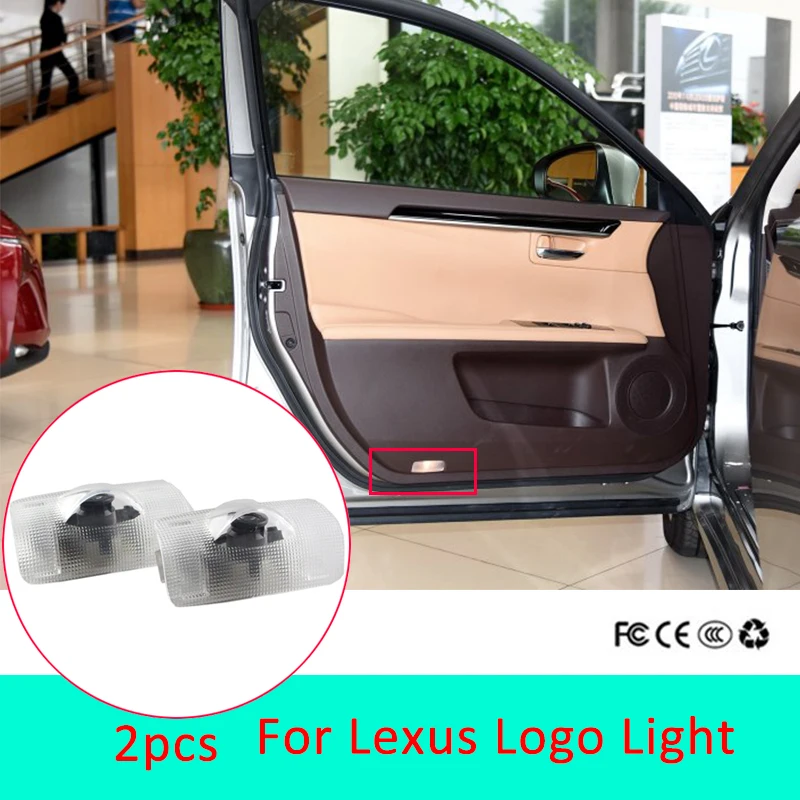 

2pcs Led car door light For Lexus LS ES 300 350 IS LX RX GS GX Logo Laser Projector Light Accessories