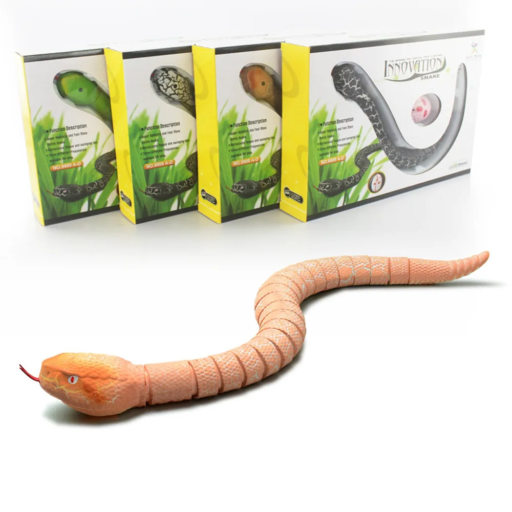 Змея с дистанционным управлением Гремучая змея животное трюк ужасающий озорство игрушка Моделирование детских игрушек Реалистичная страшная смешная шалость подарок