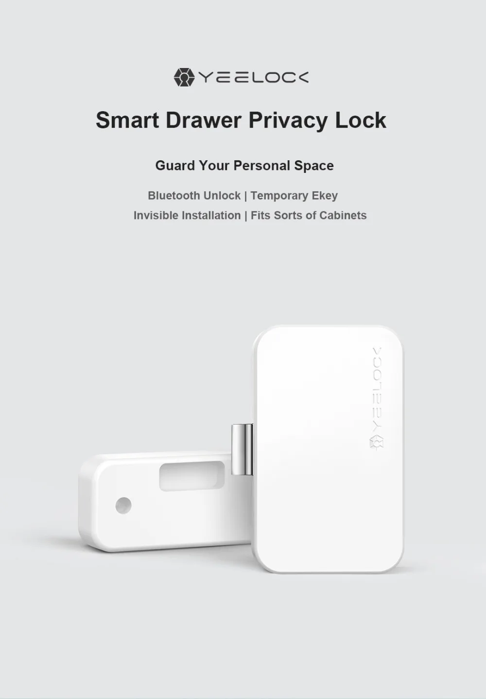 Xiaomi MIjia YEELOCK Умный Замок шкафа ящика без ключа Bluetooth приложение разблокировка Противоугонная Детская безопасность файл безопасности