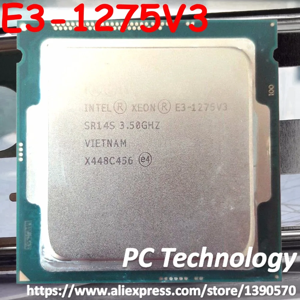 Процессор Intel Xeon E3-1275V3 cpu 3,50 GHz 8M LGA1150 четырехъядерный настольный E3-1275 V3 E3 1275V3 E3 1275 V3