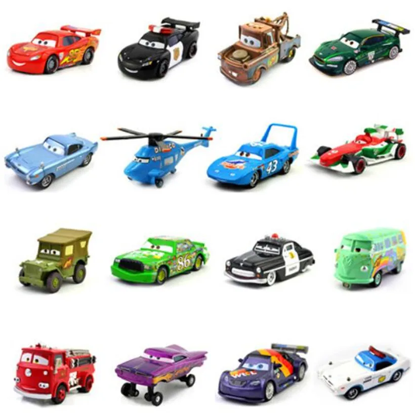 

Cars Disney Pixar Cars 2 & Cars 3 Lightning McQueen Mater Huston Jackson Storm Ramirez 1:55 Diecast Metal Alloy Toy Car