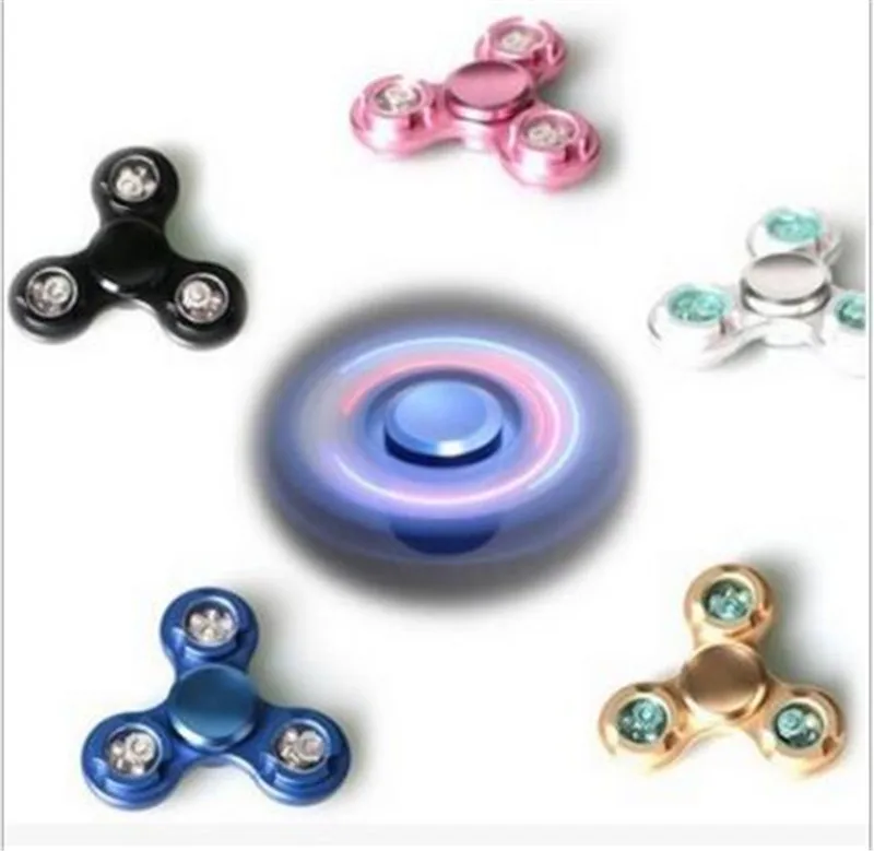 2017 New Led Light Finger Spinner EDC Hand Spinner Fidget Aluminum For Autism and ADHD Anxiety Stress Relief Focus Toys Gift 2017 New Led Light Finger Spinner EDC Hand Spinner Fidget Aluminum For Autism and ADHD Anxiety Stress Relief Focus Toys Gift