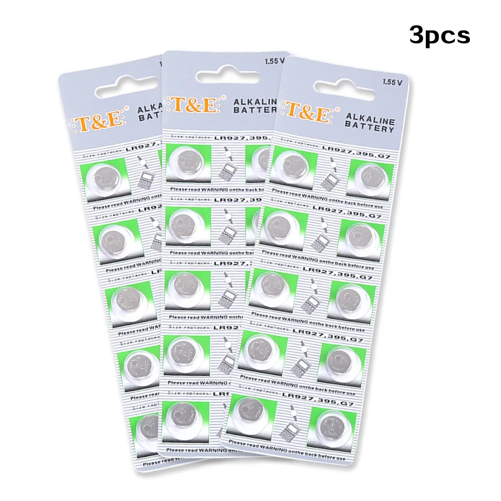 

30cells AG7 Watch Batteries 1.55V LR 927 727 395 G7 Button Cell Batteries Alkaline Calculator Toy Battery