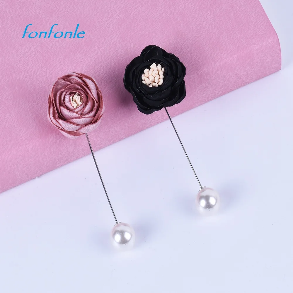 Fashionable Hand-Made Flower Bud Pins For Dress Accessories Brooch
