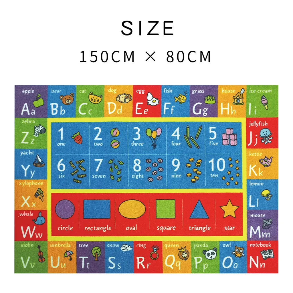 ABC цифры печати и формы образовательной области ковер креативный коврик para la sala Современная антидеслизант para alfombra